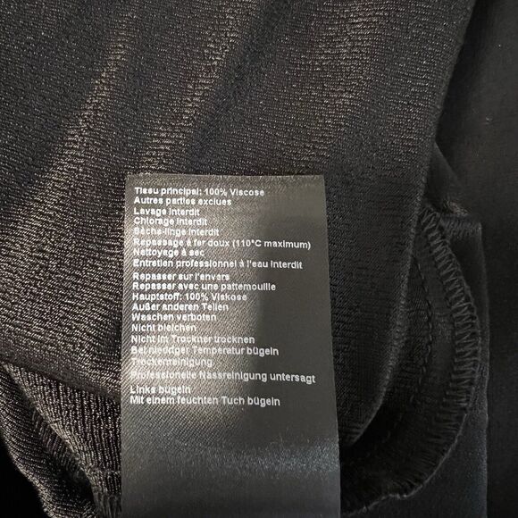 NEW BA&SH Sz XS Ninon Satin Midi Slip Dress Open Back Cut Out Black - Picture 11 of 11